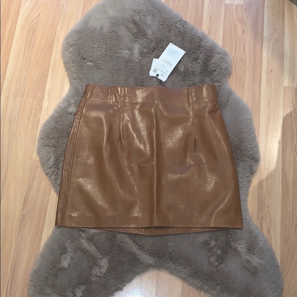 Zara 100% Leather Skirt - Picture 3 of 8